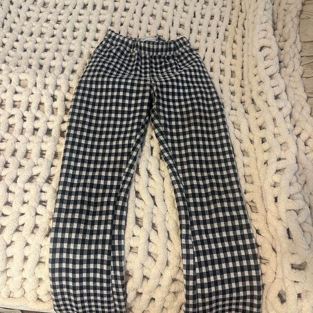 Black and white checkered pants